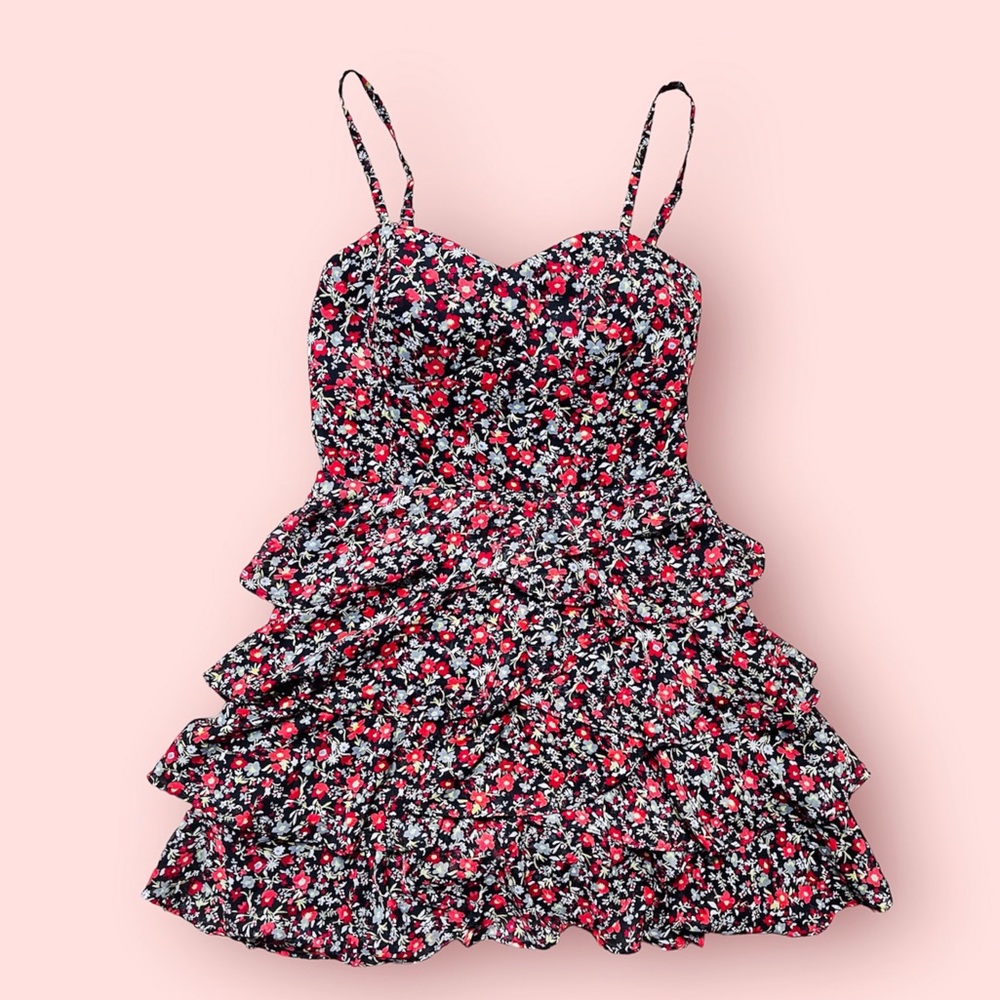 Summer Floral Layered Dress